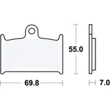 Bremsklotz Standard TRW für Motorräder 7873243
