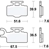 Bremsklotz Standard Offroad TRW Alternative: 7325582 passend für: Kawasaki KX