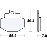 Bremsklotz Sinter Scooter TRW Alternative: 7323025 passend für: Vespa GTS, GTV, 946