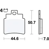 Bremsklotz Sinter SI TRW Alternative: 7370154 passend für: Kymco Maxxer, MXU, Grand Dink