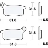 Bremsklotz Sinter SI TRW Alternative: 7320658 passend für: KTM SX, Husqvarna TC, CR