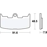 Brake pads sintered front sv TRW alternative: 7324296 for: Buell XB9SX, XB12S, XB12X
