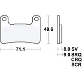 Bremsklotz Carbon CRQ TRW passend für: Kawasaki Z, Ninja, ZX - 10R