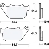 Sintered Rear Brake Pads TRW for Motorcycles