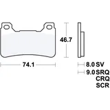 Bremsklotz Carbon CRQ TRW passend für: Honda CBR, CB, VFR