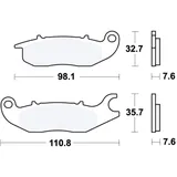 Bremsklotz Scooter TRW Alternative: 7322704 passend für: Honda ANF, XL