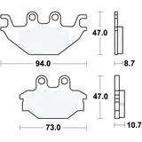 Bremsklotz Sinter SI TRW Alternative: 7325780 passend für: Kymco MXU, Maxxer, UXV
