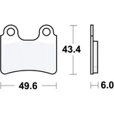 Bremsklotz Sinter RSI TRW Alternative: 7323264 passend für: Beta Evo, RR, REV3