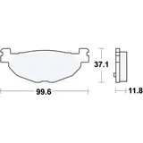 Bremsklotz Sinter Scooter TRW Alternative: 7323082 passend für: Yamaha XP, YP