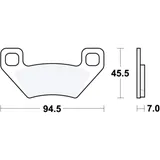 Bremsklotz Sinter SI TRW Alternative: 7322100 passend für: Arctic Cat/Textron Cat, Alterra, XC