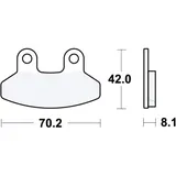 Bremsklotz Standard TRW Alternative: 7321938 passend für: SYM Joyride, VS, RS
