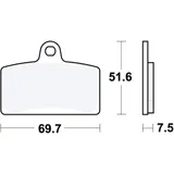 Bremsklotz Sinter vorne TRW Alternative: 7321342 passend für: Aprilia RS, RS4, Tuono