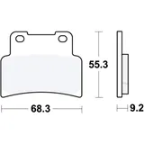 Bremsklotz Sinter TRQ TRW Alternative: 7322415 passend für: Aprilia Shiver, Mana, Dorsoduro