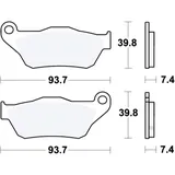Bremsklotz Sinter Scooter TRW Alternative: 7323140 passend für: Yamaha YP