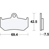 Brake pads sintered rear sh TRW alternative: 7324106 for: MV Agusta F4, Brutale