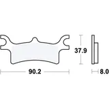 Bremsklotz Sinter SI TRW Alternative: 7325657 passend für: Polaris Sportsman, Trail Blazer, Trail Boss