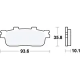 Brake pads lc TRW see 7320914 04/24 for: SYM GTS, Joyride, HD, Daelim S3, XQ1, XQ2