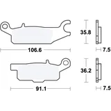 Bremsklotz Sinter SI TRW Alternative: 7321227 passend für: Yamaha YFM