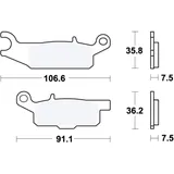 Bremsklotz Sinter SI TRW Alternative: 7321235 passend für: Yamaha YFM