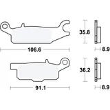 Brake pads sintered si TRW altn 7321243 for: Yamaha YFM