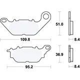 Bremsklotz Standard TRW Alternative: 7370218 passend für: Yamaha GPD, MWS, XC
