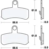 Sintered Front Brake Pads for Motorcycles