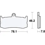 Bremsklotz Carbon CRQ TRW passend für: Triumph Daytona