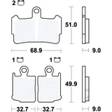 Bremsklotz Sinter vorne TRW Alternative: 7323249 passend für: Honda VFR