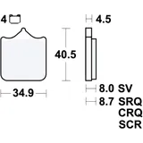 Bremsklotz Sinter SCR TRW Alternative: 7320014 passend für: Triumph Speed Triple, Street Scrambler, Street Twin