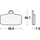Bremsklotz Sinter SI TRW Alternative: 7376901 passend für: KTM SX, Freeride E