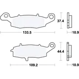 Bremsklotz Sinter hinten TRW Alternative: 7328867 passend für: Kawasaki VN