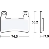 Brake pads sintered trq TRW alternative: 7320004 for: Honda CB, CBR, VTR