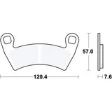 Bremsklotz Sinter SI TRW Alternative: 7370099 passend für: Polaris Scrambler, Sportsman