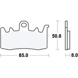 Bremsklotz Carbon CRQ TRW passend für: BMW R, F (900, 800), S, Ducati Scrambler, Monster, Hypermotard