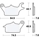 Bremsklotz LC TRW siehe 7370031 04/24 passend für: Honda C, AFS