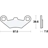 Bremsklotz Sinter Scooter TRW Alternative: 7370113 passend für: Peugeot Metropolis