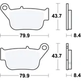 Bremsklotz Sinter Scooter TRW Alternative: 7322878 passend für: Yamaha YP