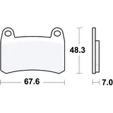 Bremsklotz Sinter vorne TRW Alternative: 7370227 passend für: Benelli BN, Leoncino, TRK 251