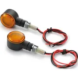 Lampe Licht DAYTONA LED Blinker D-Light SOL, schwarz, gelbes Glas
