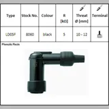 NGK Plug connector LD-05 F, for 12 mm candle, 90?
