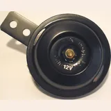 horn, 12V, black, dia.= 70 mm, 100 dB, E-mark