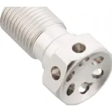 LSL Hohlschraube Racing M10 x 1.00, silber, mit Sicherungsbohrungen