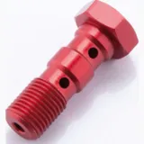 LSL Aluminium double banjo bolt M10x1.00, red