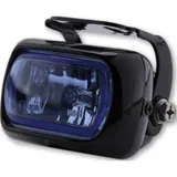 SHIN YO Fog light black aluminium housing with holder, glass blue