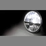 HIGHSIDER 7 inch LED main headlight FRAME-R1 type 3, black, bottom mounting