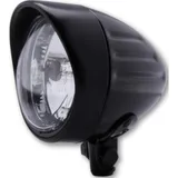 Lampe Licht SHIN YO 90 mm Scheinwerfer BULLET GROOVED mit Visier, schwarz seidenmatt