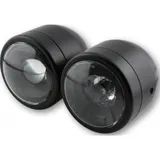 SHIN YO LED headlight TWIN, black, side mounting