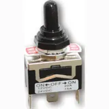 Switch with ON-OFF-AN position with rubber cap
