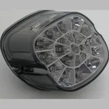 Rückleuchte Heckleuchte SHIN YO LED-Rücklicht, getöntes Glas und Chromreflektor, für viele HD-Modelle 1973-1998