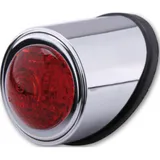 Rückleuchte Heckleuchte SHIN YO LED-Rücklicht OLD SCHOOL TYP1, chrom, rotes Glas, E-gepr.